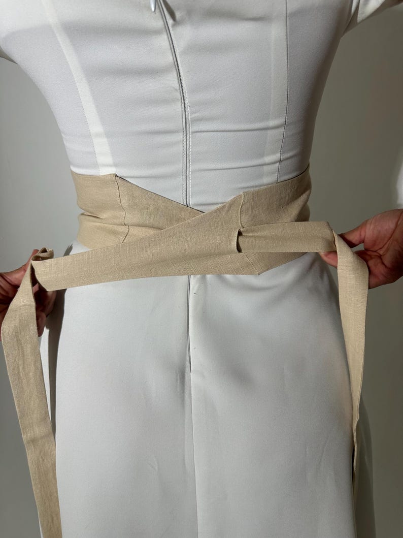 KORSETT-Gürtel, OBI-Gürtel, LEINEN Gürtel, breiter Taillengürtel, personalisierter verstellbarer zweilagiger ästhetischer Stoffgürtel für Frauen | Cooler Kimonogürtel Bild 8