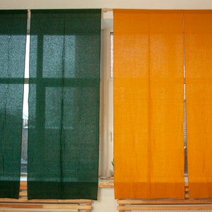Chinese Style Linen Door Curtain, Japanese Linen Noren Panel, Room Decoration Feng Shui Door Curtain, Linen Doorway Drape