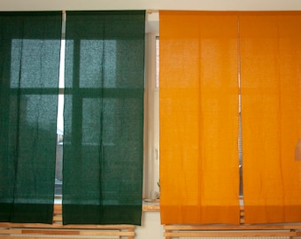 Chinese Style Linen Door Curtain, Japanese Linen Noren Panel, Room Decoration Feng Shui Door Curtain, Linen Doorway Drape