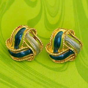 Vintage Elven Gold Tone Stud Earrings - W22