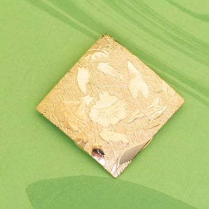 Vintage Art Nouveau Floral Diamond Geometric Clip - W12