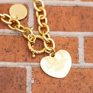 16 inch, Vintage Simple White Hear Pendant Gold Tone Choker Necklace - W29