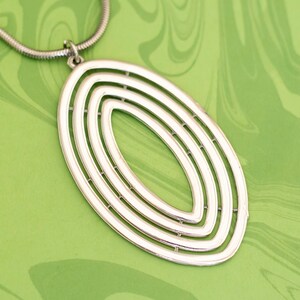 Vintage Multi Layered Eye Silver Tone Necklace 17 inch - W20