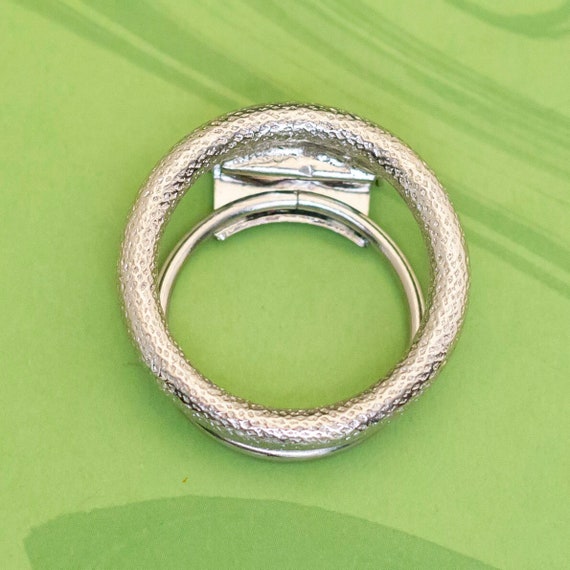 Vintage Minimalist Snakeskin Silver Ring Clip by … - image 1