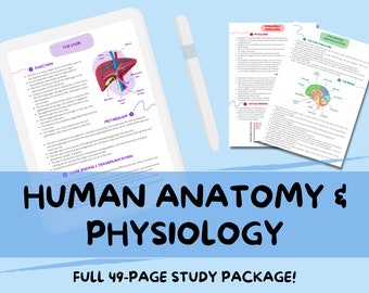 Anatomia e fisiologia umana - *49 PAGINE!* Pacchetto di appunti di studio per medicina · Infermieristica · Biomedica · Livello A