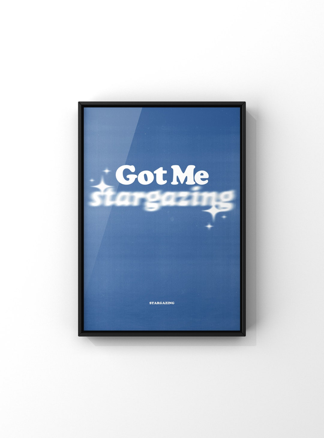 Póster de letras Travis Scott Stargazing Got Me Stargazing / Letras de