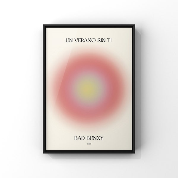 Aura Poster: Bad Bunny - Un Verano Sin Tí (Album Cover | Aura | Musik | Kunst-Druck | Wand-Kunst)