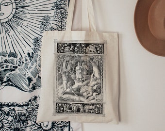 Gothic Art Tote - Dark Academia Tote Bag - Light Academia Tote Bag - Bookish Tote Bag - Witchy Tote Bag - Tote Bag Art - Gift for Her & Him