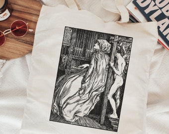 Shakespeare Sonnets Tote Bag – Gothic Book Illustration Art