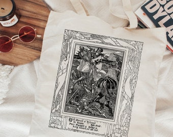 Gothic Art Tote - Dark Academia Tote Bag - Light Academia Tote Bag - Bookish Tote Bag - Witchy Tote Bag - Tote Bag Art - Gift for Her & Him