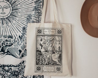 Gothic Art Tote - Dark Academia Tote Bag - Light Academia Tote Bag - Bookish Tote Bag - Witchy Tote Bag - Tote Bag Art - Artsy Aesthetic