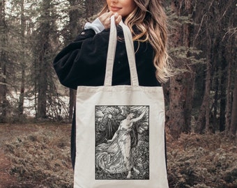 Shakespeare Sonnets Art Tote Bag – Dark Academia Book Illustration