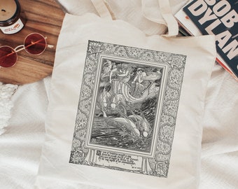 Gothic Art Tote - Dark Academia Tote Bag - Light Academia Tote Bag - Bookish Tote Bag - Witchy Tote Bag - Tote Bag Art - Gift for Her & Him