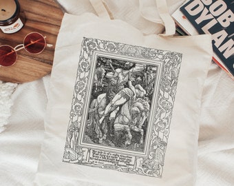 Gothic Art Tote - Dark Academia Tote Bag - Light Academia Tote Bag - Bookish Tote Bag - Witchy Tote Bag - Tote Bag Art - Gift for Her & Him