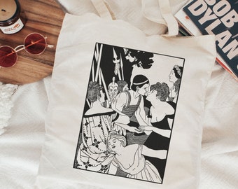 Gothic Art Tote - Dark Academia Tote Bag - Light Academia Tote Bag - Bookish Tote Bag - Witchy Tote Bag - Tote Bag Art - Artsy Aesthetic