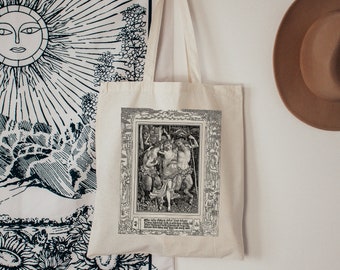 Gothic Art Tote - Dark Academia Tote Bag - Light Academia Tote Bag - Bookish Tote Bag - Witchy Tote Bag - Tote Bag Art - Artsy Aesthetic