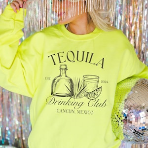 Custom location tequila sweatshirt, Personalized girls trip 2024 sweater, Tequilla bachelorette, Tequila lover gift, Margarita crewnecks