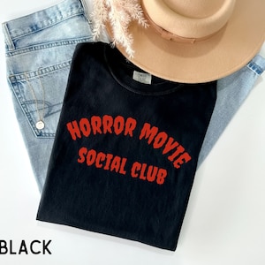 Retro Halloween horror t-shirt, Spooky season, Unique Halloween crewneck, Horror movie lover gift, Horror fan gift, Vintage Halloween shirt