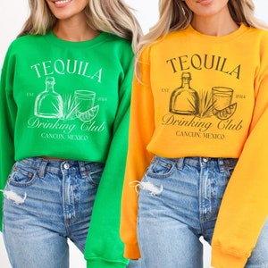 Custom location tequila sweatshirt, Personalized girls trip 2024 sweater, Tequilla bachelorette, Tequila lover gift, Margarita crewnecks