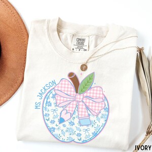 Custom Teacher Name Tshirt, Personalized Group Elementary School Tee, Teacher Appreciation Gift, Cute Educator Top, Floral Preschool Teacher