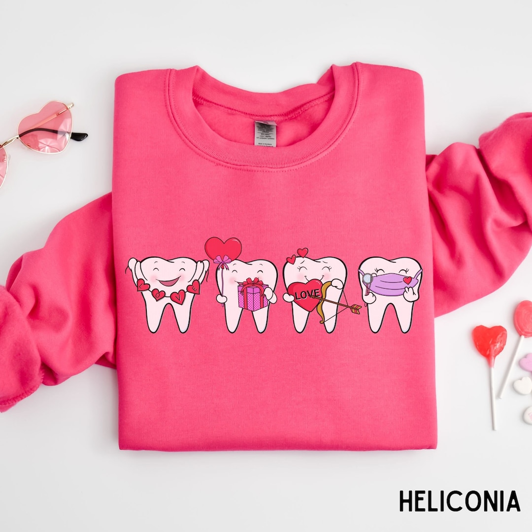 Dental Valentine's Day Sweatshirt, Funny Dentist Valentine's Sweater