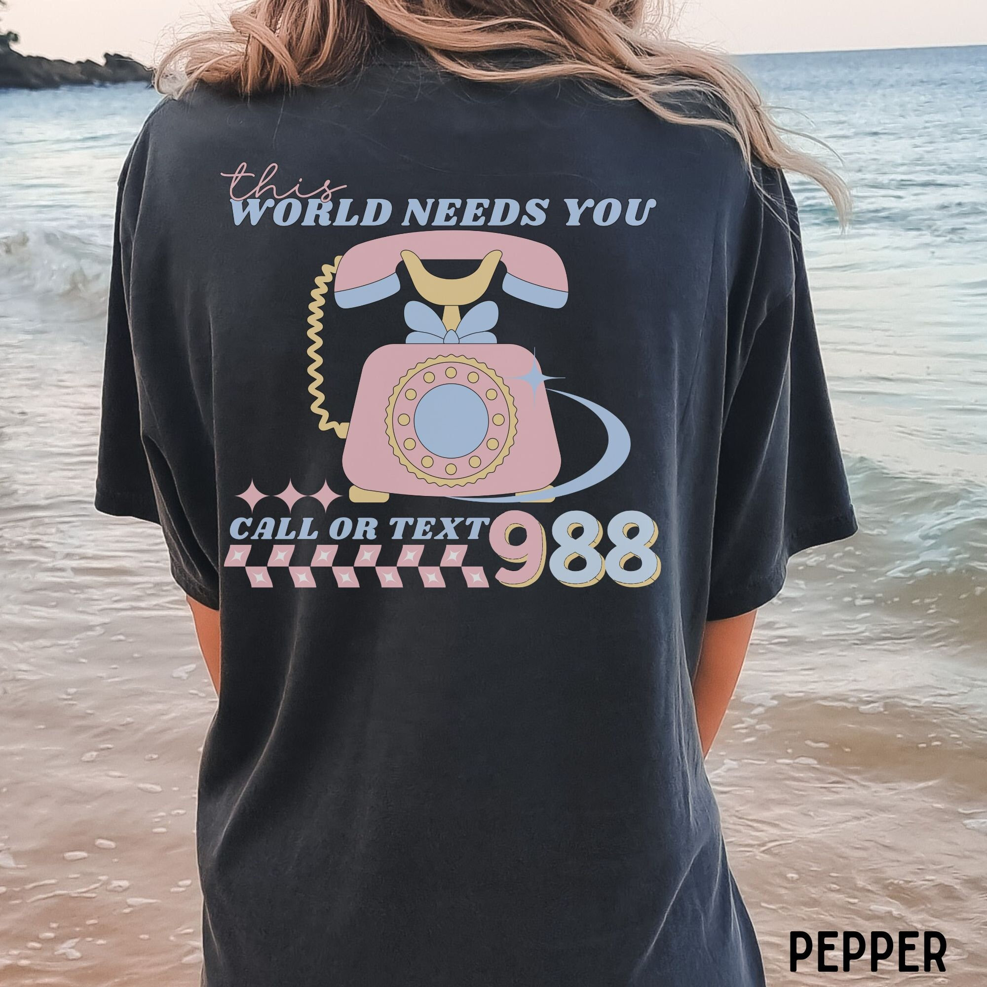 988 t-shirt, mental health awareness, suicide prevention, This world needs you shirt, Anxiety sweater, Mental health matters, Kindness tee