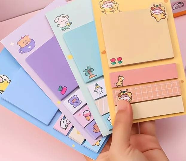 Back to School Supplies, Cute Pink Computer Gaming Notepad, Cute School  Supplies Stationary, Kawaii Sticky Note Memo Pad 
