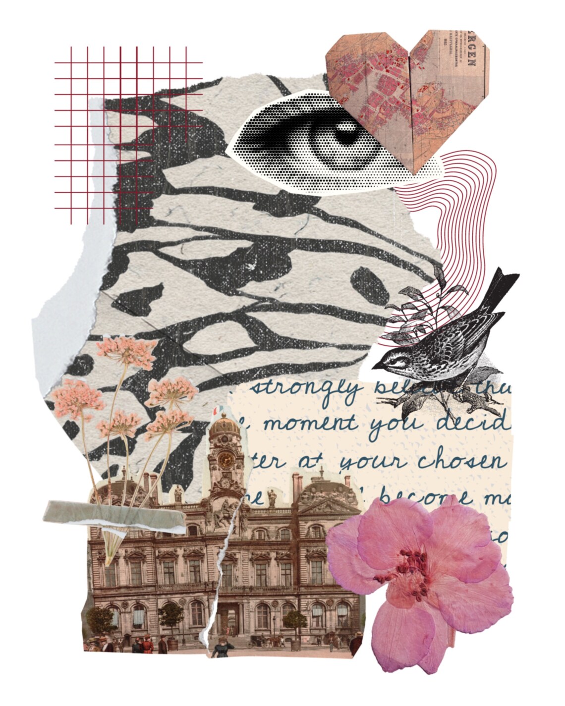 Vintage Collage, Printable Wall Art, Eclectic Style, Mood Board Collage ...