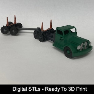HO Scale Logger Truck STLs - Optimized for FDM 3D Printing - DIGITAL