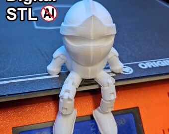 Knight Buddy – Articulated Desk Buddy 3D Print File (Digital No AI)