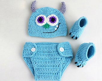 Cute Baby Knitted Costume Halloween Monster Outfit Newborn 0-3 months