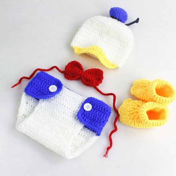 Cute Baby Knitted Costume Halloween Duck Outfit Newborn 0-3 months