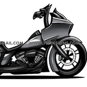 Motorcycle drawing, harley png design, road glide artwork, performance bagger motorcycle, cartoon drawing motorbike, biker logo design