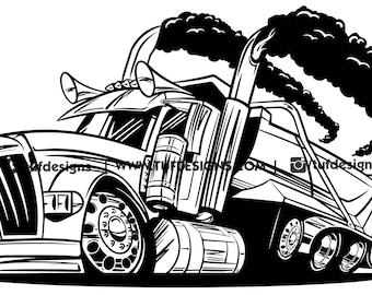 Dump truck SVG, construction company design, truck driver graphics, trucker logo design, vector art, cartoon illustration, super 10 art