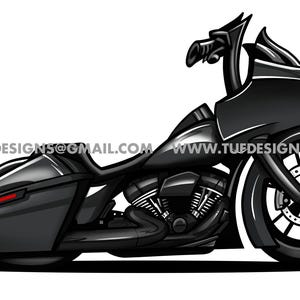 Motorcycle drawing, harley davidson art, road glide artwork, cartoon illustration, performance bagger, bike shop logo, png file, clip art