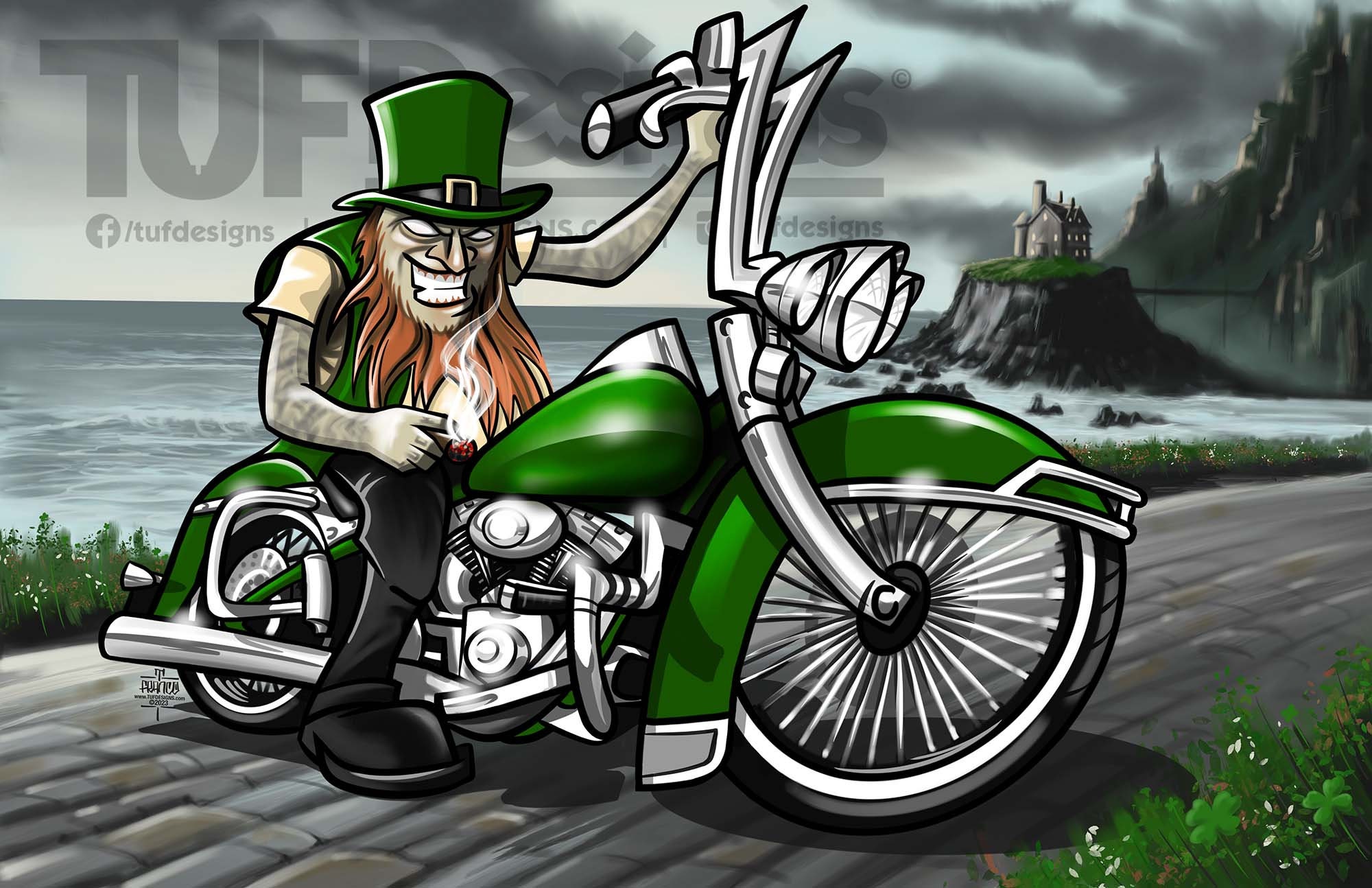 st patricks day biker flyers