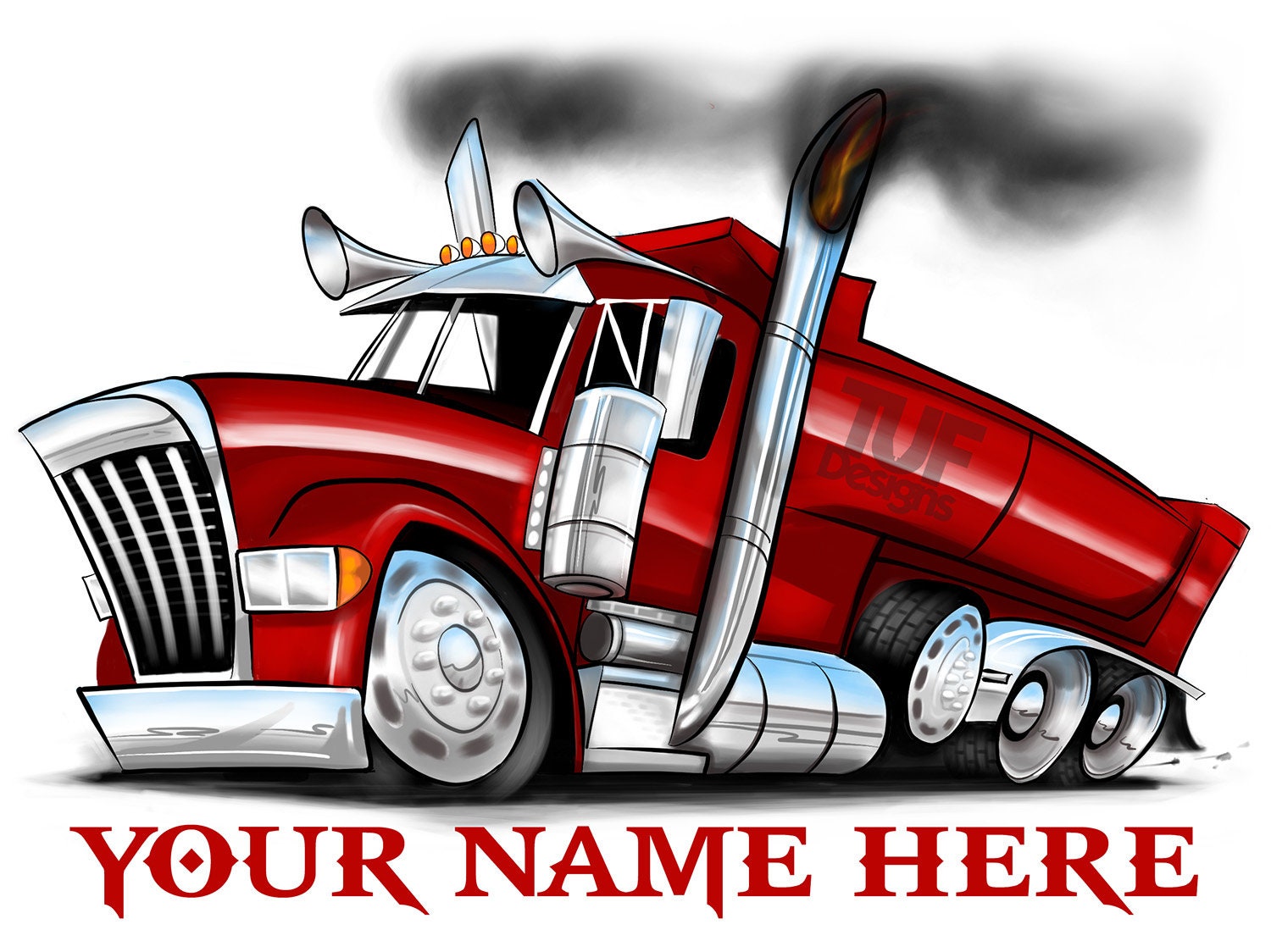 Personalized Lowered Super 10 Dump Truck Cartoon Drawing. - Etsy Personalized Lowered Super 10 Dump Truck Cartoon Drawing. - Etsy