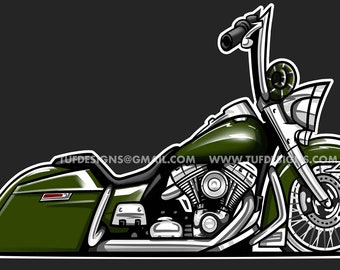 Green cholo style motorcycle artwork drawing biker vicla logo design