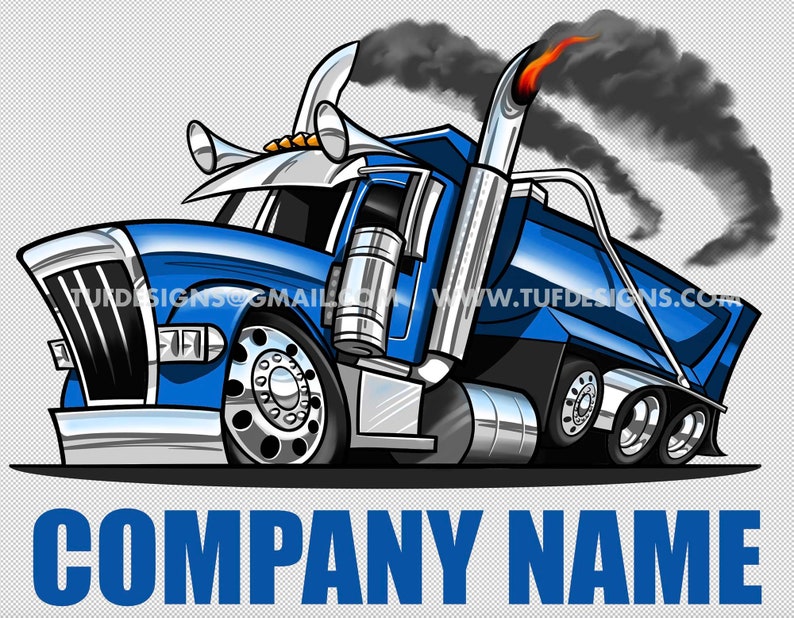 PNG Dump Truck Artwork, Personalized Construction Company Logo Design