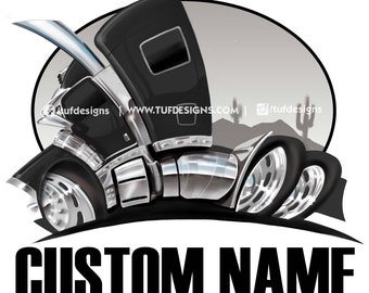 Black lowered semi truck artwork personalized trucking company big rig clipart logo design