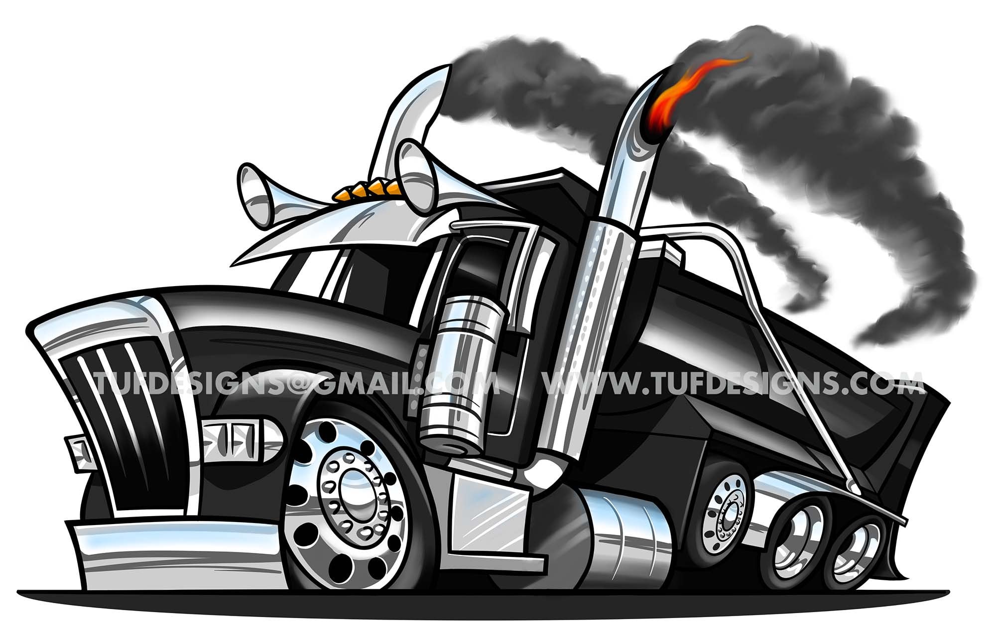 カスタムトラック アートプリント ダンプ トラックのアートワーク、建設会社のロゴ、セメントを運搬する