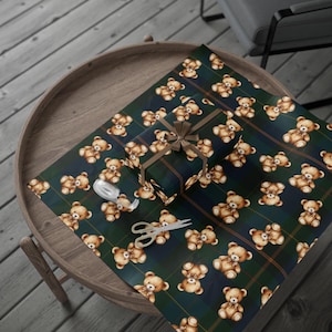 Teddy Bear Wrapping Paper - Adorable Gift Wrap for Birthdays, Baby Showers, Holiday Gifts, Cute and Fun Gift Wrapping
