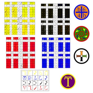 Enochian Tablet File Set - Enochian | Digital Download | Enochian Elemental Tablets and Symbols | .JPG .PNG .SVG