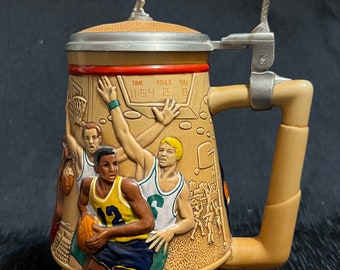 1993 Avon Century of Basketball Bierkrug mit Deckel Handgefertigt in Brasilien