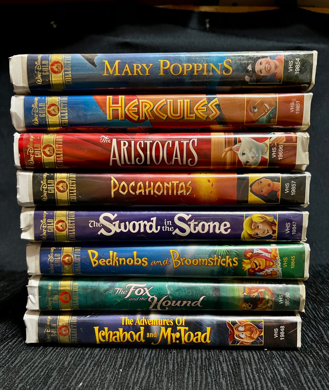 VHS Disney Gold Classics Collection Lot of 8. 1940s1990s Fifty Years