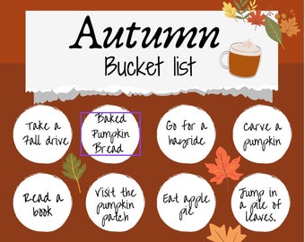 Fall Bucket list Insert