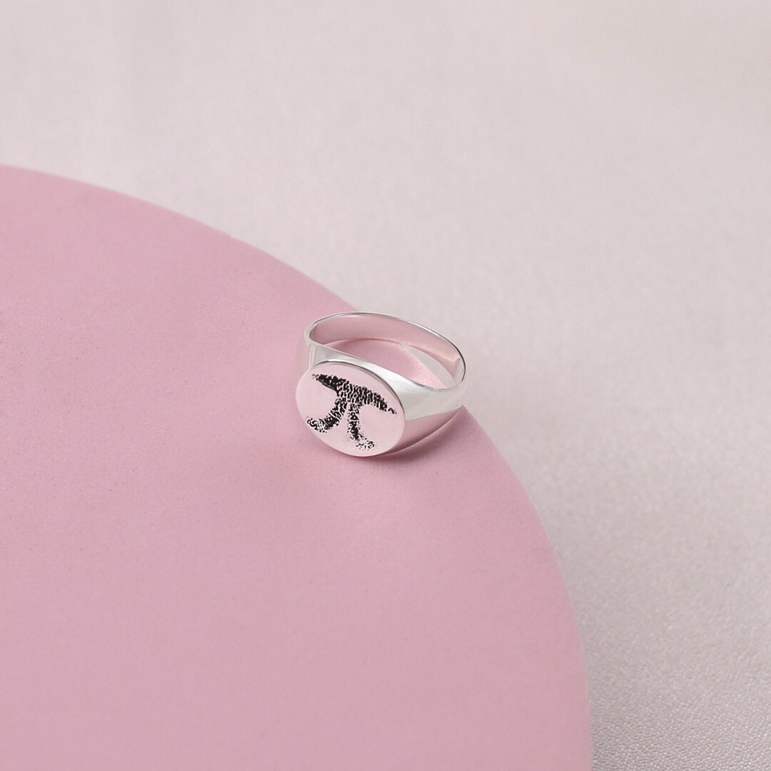 actual-dog-nose-print-rings-custom-signet-ring-silver-custom-etsy-uk
