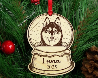 Personalized Alaskan Malamute Christmas Ornament Keepsake Dog Owner Gift Mom Dad Malamute Memorial Ornament Pet Loss Sympathy Remembrance
