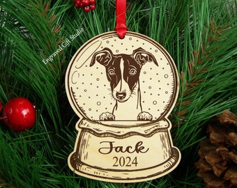 Italian Greyhound Ornament, Personalized Dog Christmas Ornament, Custom Dog Name Sign, Dog Memorial Sympathy Remembrance, Rescue Dog Gift