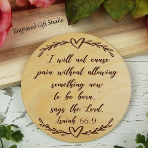 Biblical Baby Announcement Sign, Isaiah 66:9 I Will Not Cause Pain Without Allowing Something New To Be Born, Rainbow Pregnancy After Loss